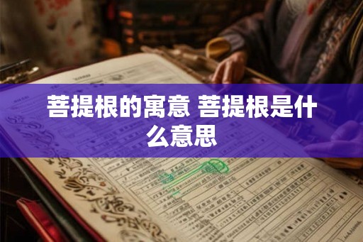 菩提根的寓意 菩提根是什么意思