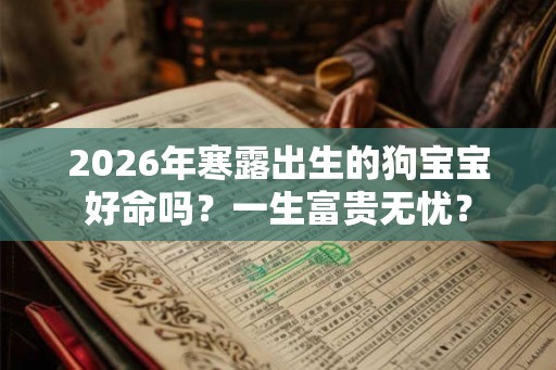 2026年寒露出生的狗宝宝好命吗？一生富贵无忧？
