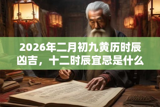2026年二月初九黄历时辰凶吉，十二时辰宜忌是什么？