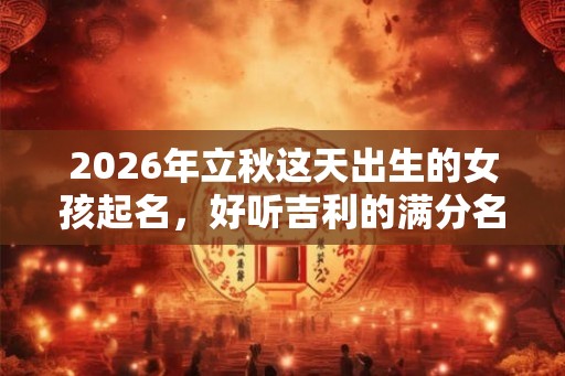2026年立秋这天出生的女孩起名，好听吉利的满分名字大全