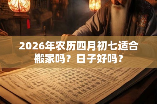 2026年农历四月初七适合搬家吗？日子好吗？