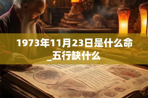1973年11月23日是什么命_五行缺什么