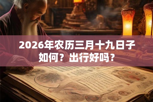2026年农历三月十九日子如何？出行好吗？
