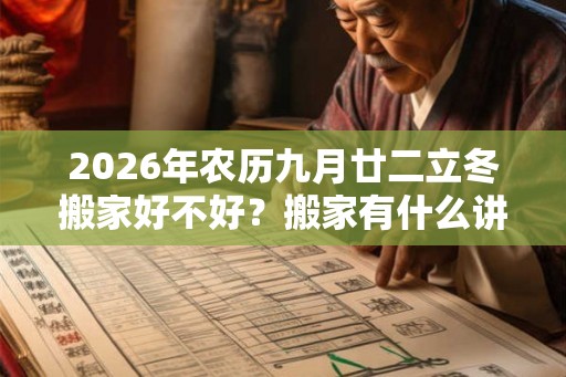 2026年农历九月廿二立冬搬家好不好？搬家有什么讲究和忌讳？