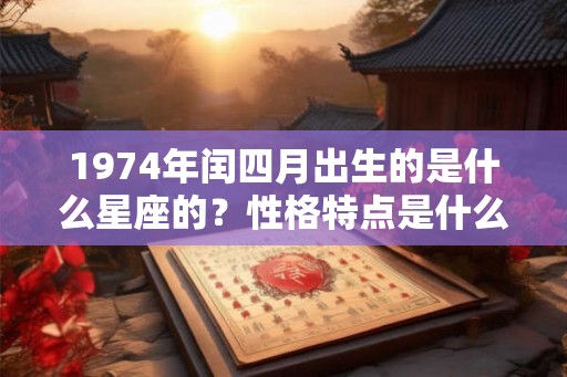 1974年闰四月出生的是什么星座的？性格特点是什么？
