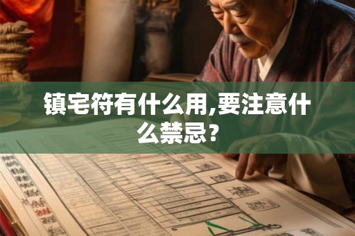 镇宅符有什么用,要注意什么禁忌？