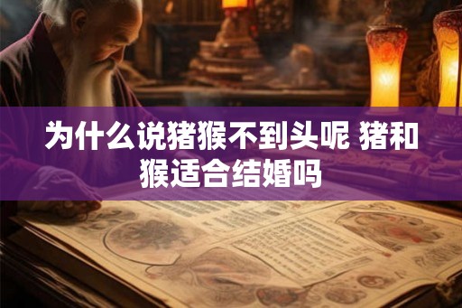 为什么说猪猴不到头呢 猪和猴适合结婚吗