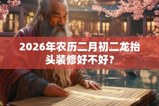 2026年农历二月初二龙抬头装修好不好? 2026年农历二月初二龙抬头装修好不好?