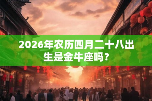 2026年农历四月二十八出生是金牛座吗？