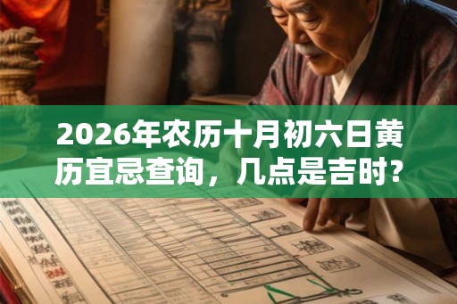 2026年农历十月初六日黄历宜忌查询，几点是吉时？