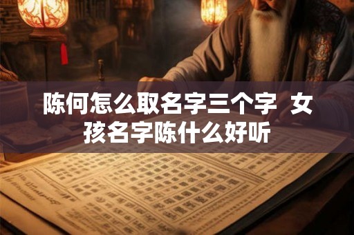 陈何怎么取名字三个字  女孩名字陈什么好听