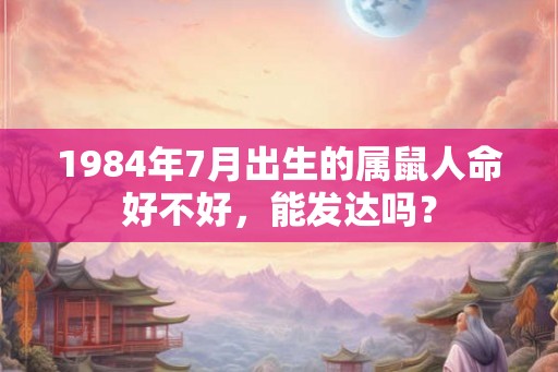 1984年7月出生的属鼠人命好不好，能发达吗？