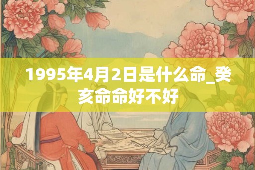 1995年4月2日是什么命_癸亥命命好不好