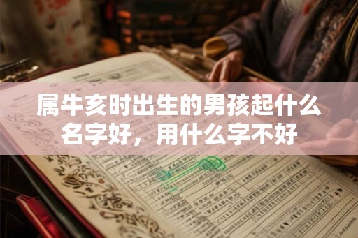 属牛亥时出生的男孩起什么名字好，用什么字不好