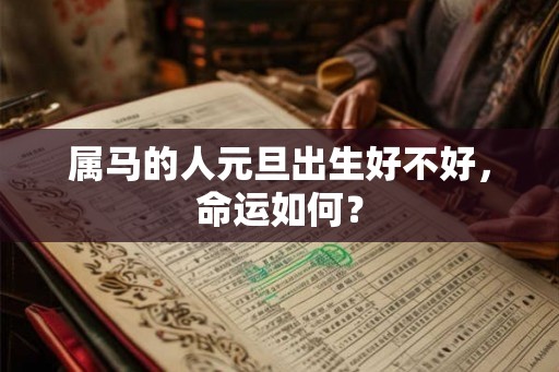 属马的人元旦出生好不好，命运如何？