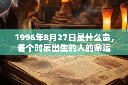 1996年8月27日是什么命，各个时辰出生的人的命运