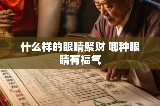 什么样的眼睛聚财 哪种眼睛有福气 什么样的眼睛聚财 哪种眼睛有福气