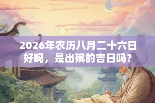 2026年农历八月二十六日好吗，是出殡的吉日吗？