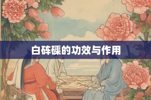 白砗磲的功效与作用