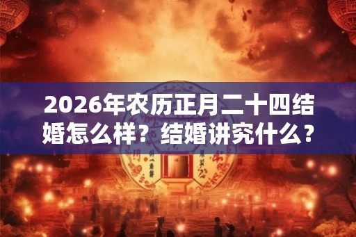 2026年农历正月二十四结婚怎么样？结婚讲究什么？