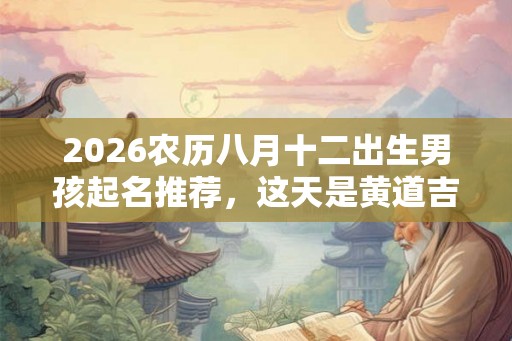 2026农历八月十二出生男孩起名推荐，这天是黄道吉日吗？