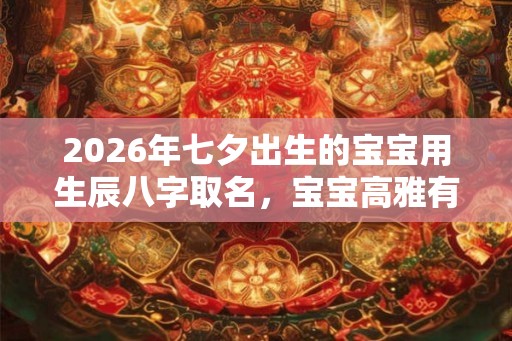 2026年七夕出生的宝宝用生辰八字取名，宝宝高雅有涵养的名字精选