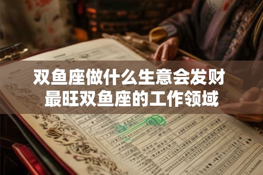 双鱼座做什么生意会发财 最旺双鱼座的工作领域