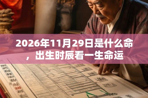2026年11月29日是什么命，出生时辰看一生命运
