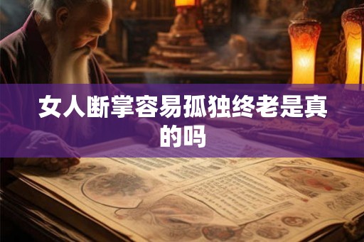 女人断掌容易孤独终老是真的吗 女人断掌容易孤独终老是真的吗