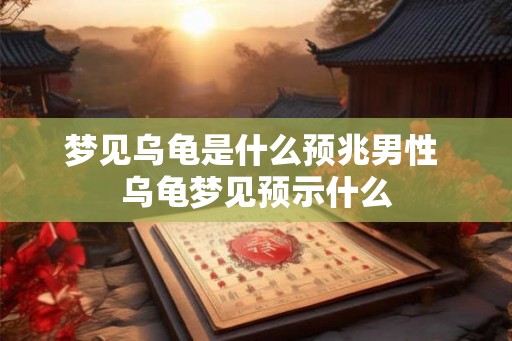 梦见乌龟是什么预兆男性 乌龟梦见预示什么 梦见乌龟是什么预兆男性 乌龟梦见预示什么
