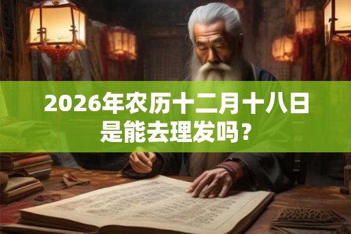 2026年农历十二月十八日是能去理发吗？