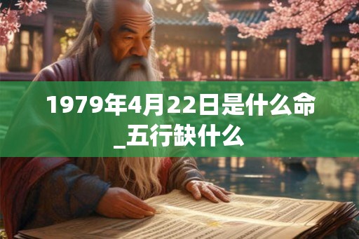 1979年4月22日是什么命_五行缺什么