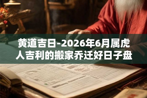 黄道吉日-2026年6月属虎人吉利的搬家乔迁好日子盘点