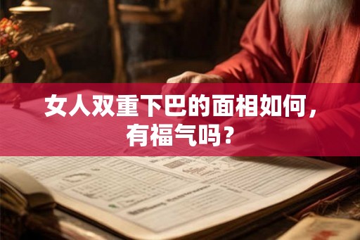 女人双重下巴的面相如何，有福气吗？