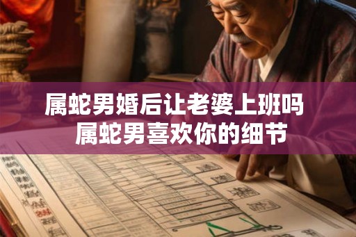 属蛇男婚后让老婆上班吗  属蛇男喜欢你的细节