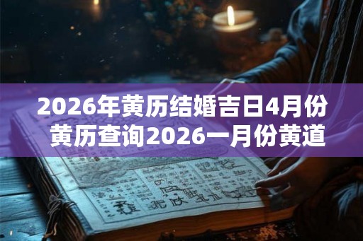 2026年黄历结婚吉日4月份  黄历查询2026一月份黄道吉日