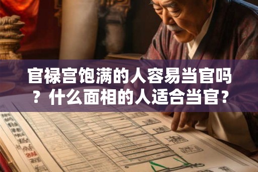 官禄宫饱满的人容易当官吗？什么面相的人适合当官？