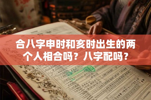 合八字申时和亥时出生的两个人相合吗？八字配吗？