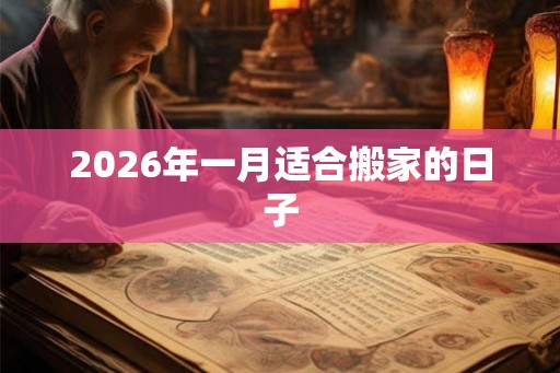 2026年一月适合搬家的日子