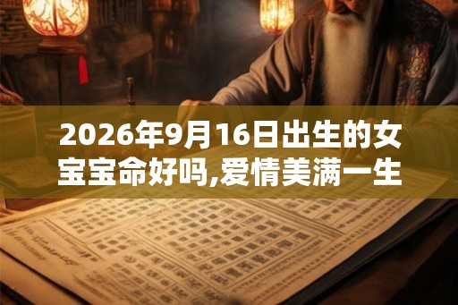 2026年9月16日出生的女宝宝命好吗,爱情美满一生幸福