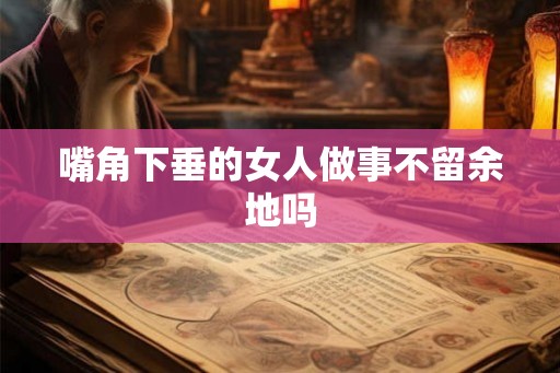 嘴角下垂的女人做事不留余地吗 嘴角下垂的女人做事不留余地吗
