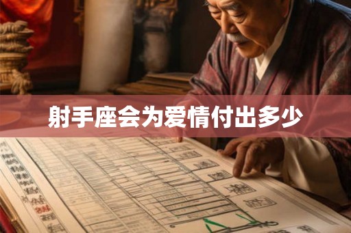 射手座会为爱情付出多少