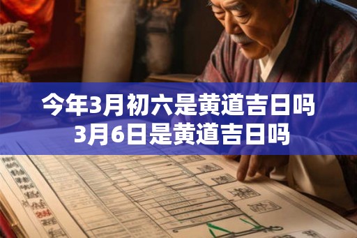 今年3月初六是黄道吉日吗 3月6日是黄道吉日吗