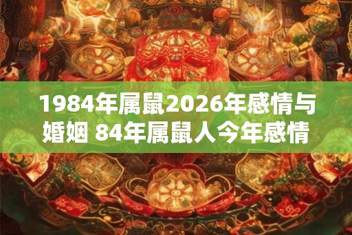 1984年属鼠2026年感情与婚姻 84年属鼠人今年感情运如何