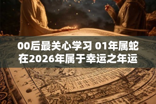 00后最关心学习 01年属蛇在2026年属于幸运之年运程上升