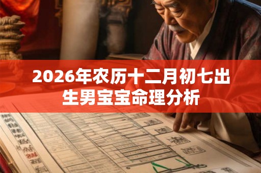 2026年农历十二月初七出生男宝宝命理分析