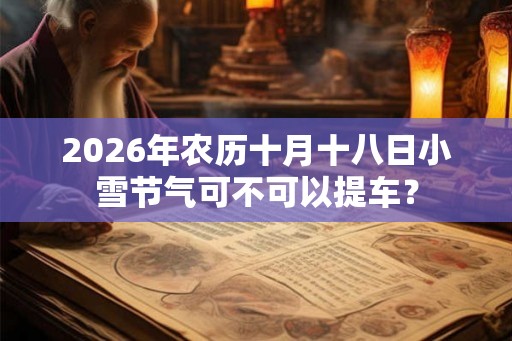 2026年农历十月十八日小雪节气可不可以提车？