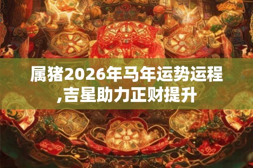 属猪2026年马年运势运程,吉星助力正财提升