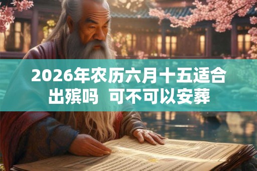 2026年农历六月十五适合出殡吗  可不可以安葬