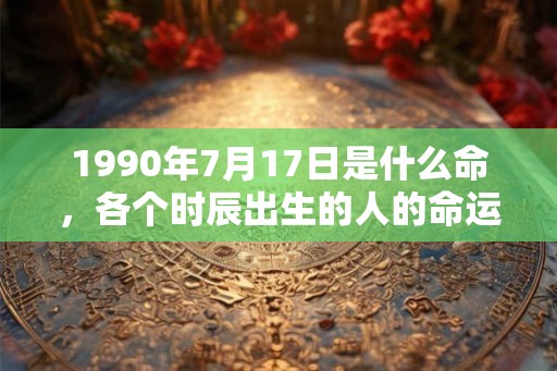 1990年7月17日是什么命，各个时辰出生的人的命运